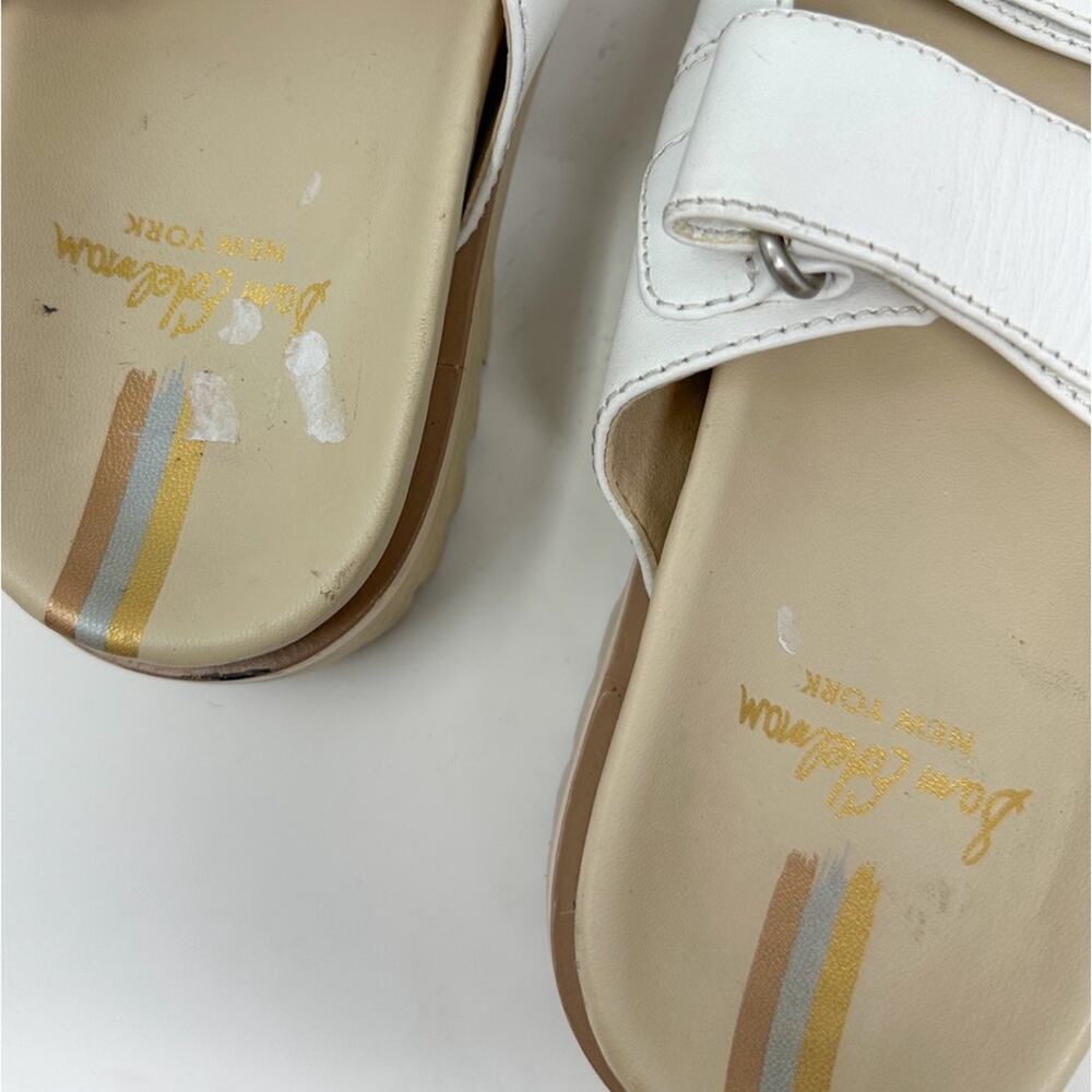 NEW Sam Edelman Eliana White Leather Lug Sole Slip On Sandals Size 5, MSRP $140 - Picture 11 of 12